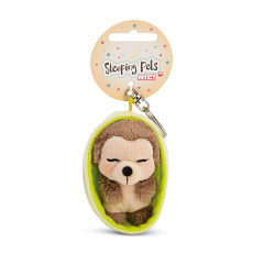 NICI klíčenka spící Ježek 12 cm, světle zelený košík, GREEN NICI klíčenka spící Ježek 12 cm, světle zelený košík, GREEN