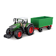 Bburago - FARMLAND, Fendt 1050 s dvoustranným sklápěcím přívěsem, 10 cm
