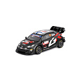 Bburago - RACE, Toyota GR Yaris Rally1 Hybrid v dekorativním boxu, Rovanpera #69, modrá, 1:43