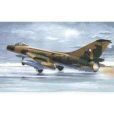 Směr plastový model ledadlo Suchoj SU - 7 BKL v krabici 35x22x5cm