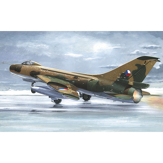 Směr plastový model ledadlo Suchoj SU - 7 BKL v krabici 35x22x5cm