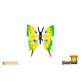 Motýl tropický Papilio/otakárek zeleno-žlutý zooted plast 5,5cm 