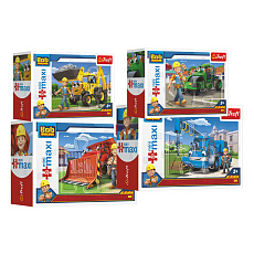 Trefl Puzzle miniMaxi Bořek stavitel a stroje 22x16cm 20 dílků v krabičce 11 x 8cm