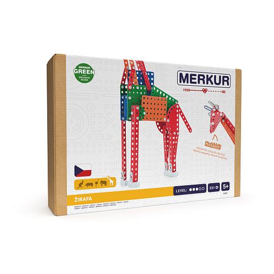 MERKUR - Stavebnice Merkur - ZOO - Žirafa, 231 dílků