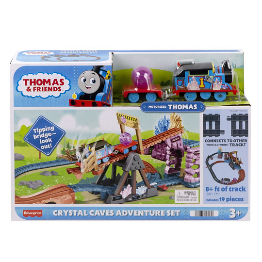 Mattel Fisher-Price KŘIŠŤÁLOVÉ DOBRODRUŽSTVÍ VLÁČKOVÝ SET S MOTOROVOU MAŠINKOU