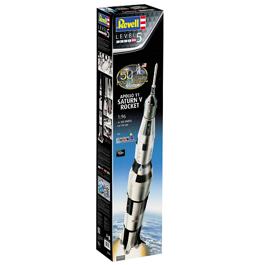 Revell Gift-Set 03704 - Apollo 11 Saturn V Rocket (50 Years Moon Landing) (1:96)