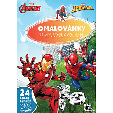 Jiri Models Omalovánka A4 se samolepkami MARVEL