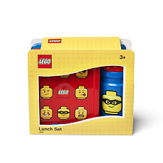 Smartlife LEGO ICONIC Classic svačinový set (láhev a box) - červená/modrá