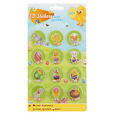 Mac Toys Velikonoční 3D samolepky, 12 kusů