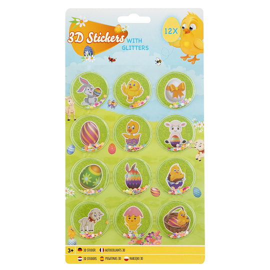 Mac Toys Velikonoční 3D samolepky, 12 kusů