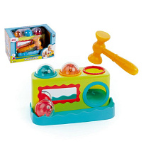 Teddies Zatloukačka s kladívkem se zrcátkem plast 21cm v krabici 12m+ Teddies Zatloukačka s kladívkem se zrcátkem plast 21cm v krabici 12m+