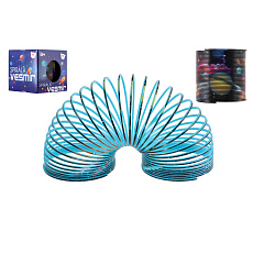 Spirála/pružina vesmír plast průměr 6,5cm 2 barvy v krabičce 7x7x7cm