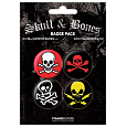 Placka set - Skull & Bones - 4x38mm