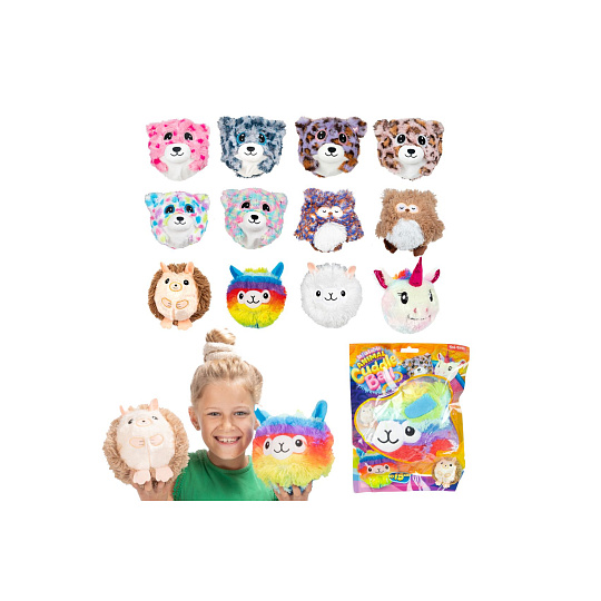 Míček zvířátko nafukovací plyš 15cm mix druhů v sáčku 12m+ Míček zvířátko nafukovací plyš 15cm mix druhů v sáčku 12m+