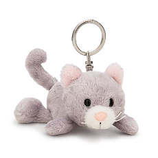 NICI klíčenka Kočka šedá 10cm, ležící GREEN