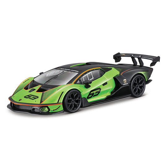 Bburago - RACE, Lamborghini Essenza SCV12, zelená metalíza-černá, 1:32