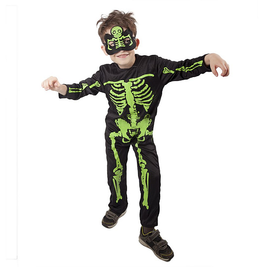 Rappa Dětský kostým kostlivec neon (S) e-obal