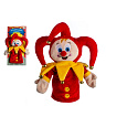 Teddies Kašpárek maňásek na ruku plyšový 27cm s rolničkami na kartě