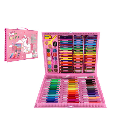 Sada na malování - Art box kreativní sada s jednorožcem 160ks v plastovém kufříku 34x27x3,5cm Sada na malování - Art box kreativní sada s jednorožcem 160ks v plastovém kufříku 34x27x3,5cm