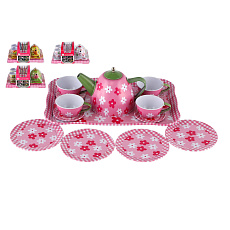 Čajová sada nádobí plech 14ks v blistru 25x17x11cm Čajová sada nádobí plech 14ks v blistru 25x17x11cm