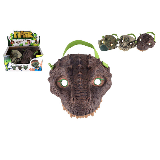 Teddies Maska dinosaurus gumová 15x18cm mix druhů Teddies Maska dinosaurus gumová 15x18cm mix druhů
