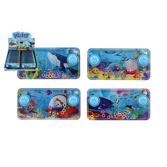 Teddies Vodní hra hlavolam 11x6cm plast mořský svět 4 druhy Teddies Vodní hra hlavolam 11x6cm plast mořský svět 4 druhy