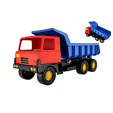 PF Plasty Auto nákladní korba modrá kabina červená plast 75cm