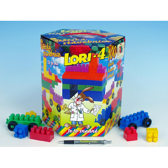 LORI Stavebnice LORI 4 plast 100ks v krabici 23x25x20cm LORI Stavebnice LORI 4 plast 100ks v krabici 23x25x20cm