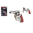 Revolver/Pistole na kapsle 8 ran kov 18cm na kartě