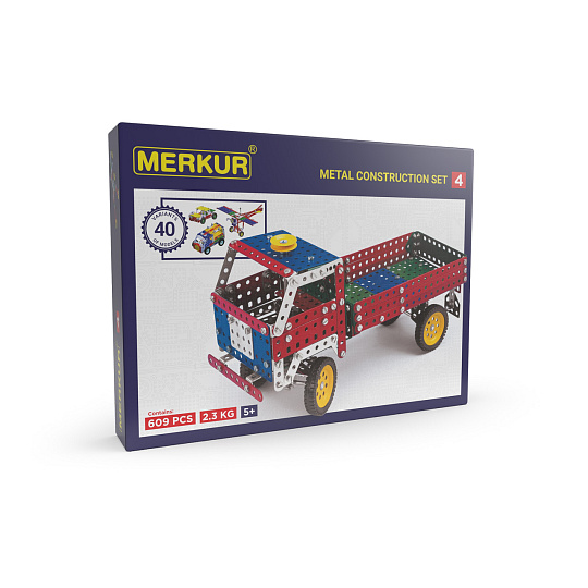 MERKUR - Stavebnice Merkur 4 stavebnice, 602 dílů, 40 modelů MERKUR - Stavebnice Merkur 4 stavebnice, 602 dílů, 40 modelů