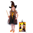 Rappa Dětský kostým čarodějnice/Halloween hvězdička (S)