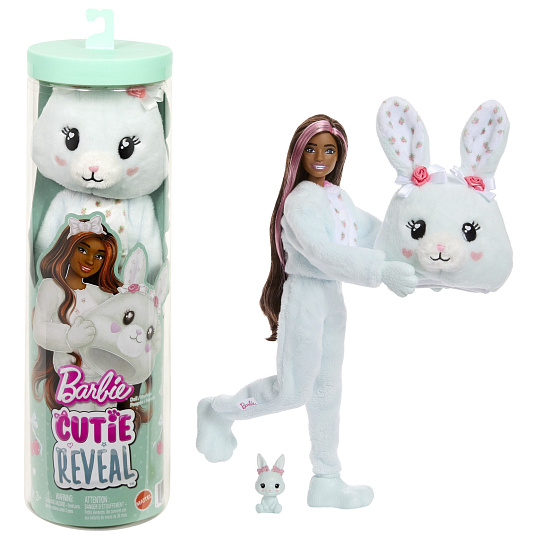Mattel Barbie CUTIE REVEAL Barbie sladké mašle - mintový králíček