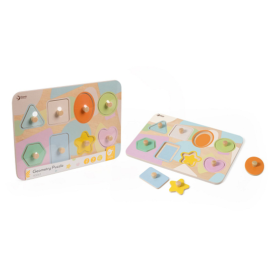 Teddies Puzzle/Vkládačka deskové geometrické tvary dřevo ve fólii 30x21cm 24m+ Teddies Puzzle/Vkládačka deskové geometrické tvary dřevo ve fólii 30x21cm 24m+
