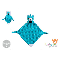 Medvídek usínáček babyted kousátko, chrastítko plyš 25x25cm na kartě v sáčku 0m+