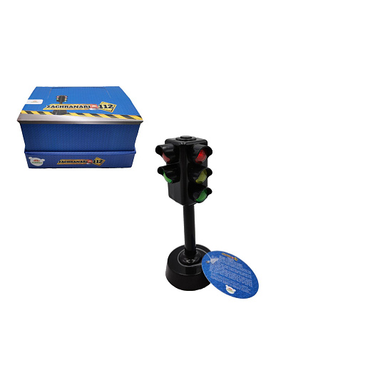 Teddies Semafor funkční plast 12cm na baterie se světlem se zvukem Teddies Semafor funkční plast 12cm na baterie se světlem se zvukem