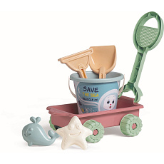 Rappa Androni RECYKLACE PASTEL Sada na písek oceán s vozíkem