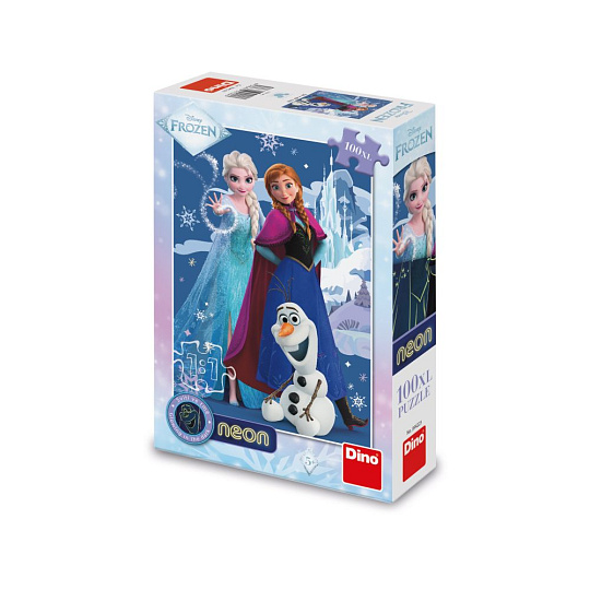 Dino FROZEN: KOUZELNÉ SESTRY 100 XL neon Puzzle