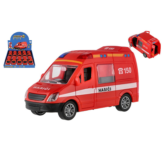 Teddies Auto hasiči plast 12cm na setrvačník Teddies Auto hasiči plast 12cm na setrvačník