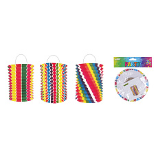 Lampion válec duhový průměr 16cm v sáčku (bez hůlky) karneval