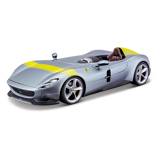 Bburago - RACE+PLAY, Ferrari Monza SP1, stříbrná, 1:24