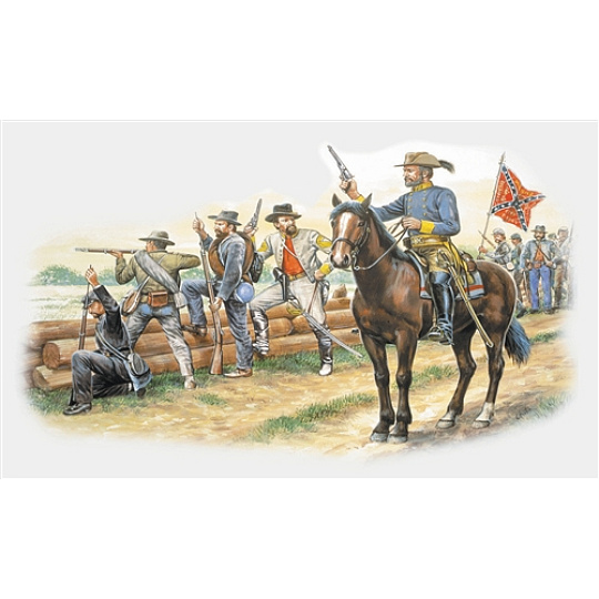 Italeri Model Kit figurky 6014 - CONFEDERATE INFANTRY (AMERICAN CIVIL WAR) (1:72)