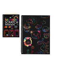 Škrabací/Vyškrabovací notes duhový 10 listů v sáčku 20x26cm Škrabací/Vyškrabovací notes duhový 10 listů v sáčku 20x26cm