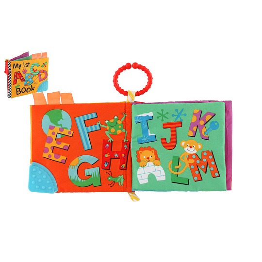 Teddies Knížka měkká látková 16x14cm na kartě v sáčku 3m+ Teddies Knížka měkká látková 16x14cm na kartě v sáčku 3m+