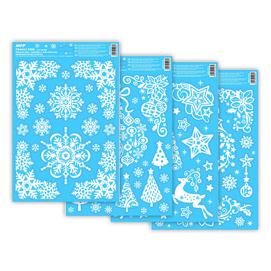 MFP Okenní fólie vánoce glitr VA003 20x30cm