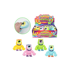 Teddies Příšerka gumová antistresová mačkací sliz 11cm 4 barvy Teddies Příšerka gumová antistresová mačkací sliz 11cm 4 barvy