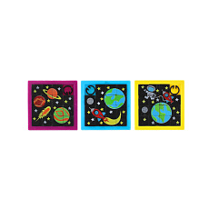 Přesouvačka hlavolam vesmír plast 7x7cm 3 barvy v sáčku