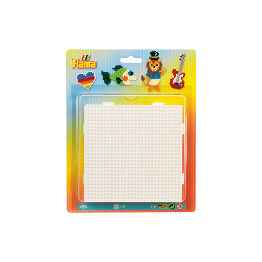Podložka na zažehlovací korálky Hama - napojovací čtverec 4ks na kartě 20x24x3cm Podložka na zažehlovací korálky Hama - napojovací čtverec 4ks na kartě 20x24x3cm