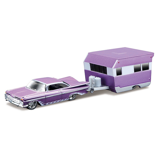 Maisto - Design Tow & Go, 1959 Chevrolet Impala Alameda Trailer, 1:64 Maisto - Design Tow & Go, 1959 Chevrolet Impala Alameda Trailer, 1:64