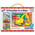4 Puzzle v krabici - Dopravní prostředky
