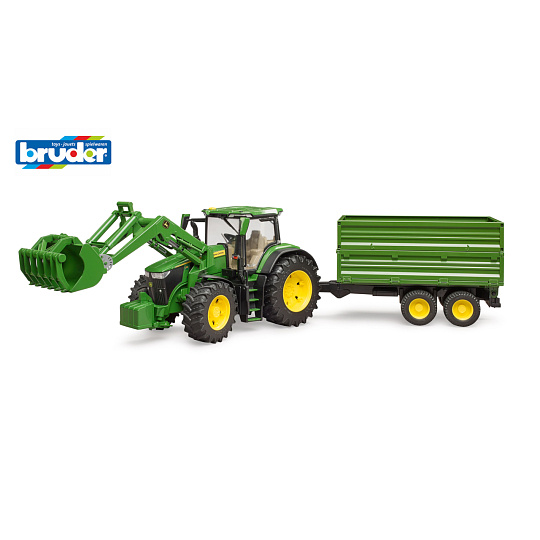 Bruder Farmer - traktor John Deere s predným nakladačom a sklápacím prívesom Bruder Farmer - traktor John Deere s predným nakladačom a sklápacím prívesom